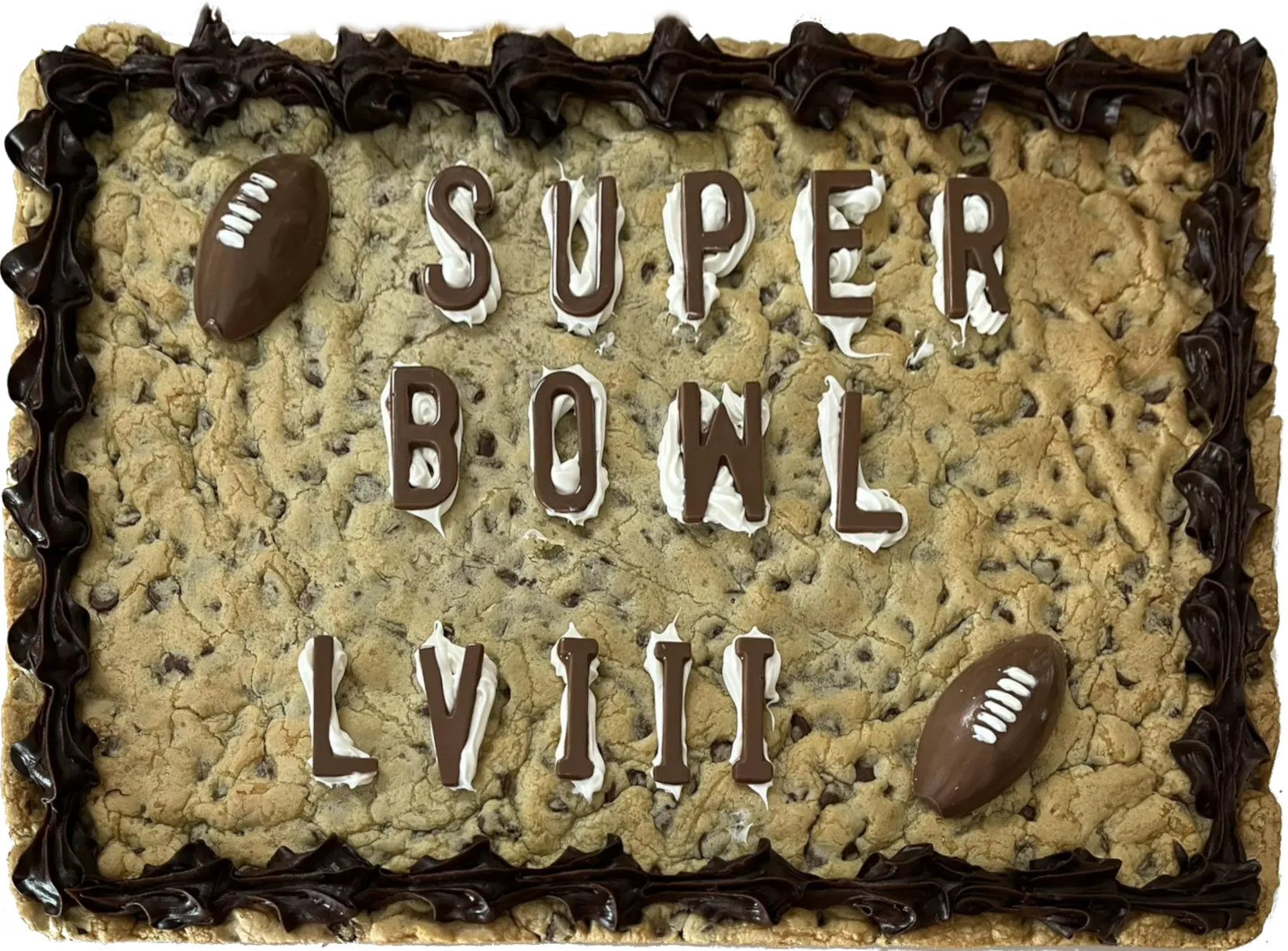 Football themed cookie cake